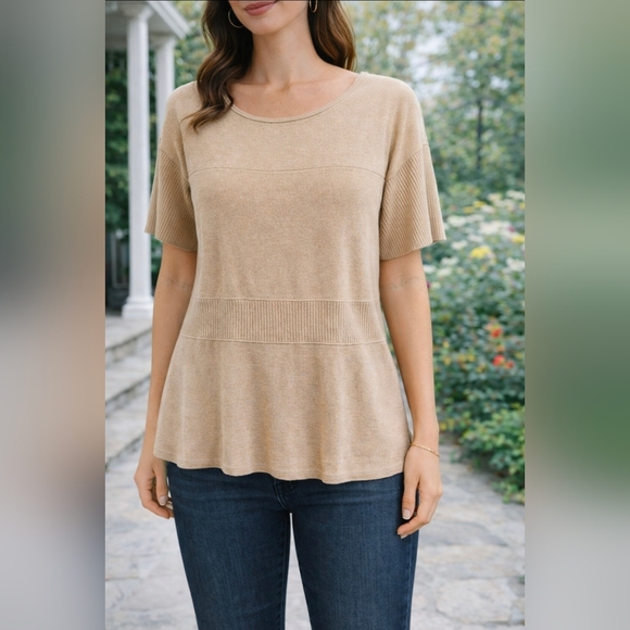 Ann Taylor Tops - Elegant Beige Women's Top